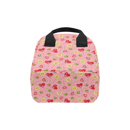 Lollipop Pattern Print Design LL05 Insulated Lunch Bag
