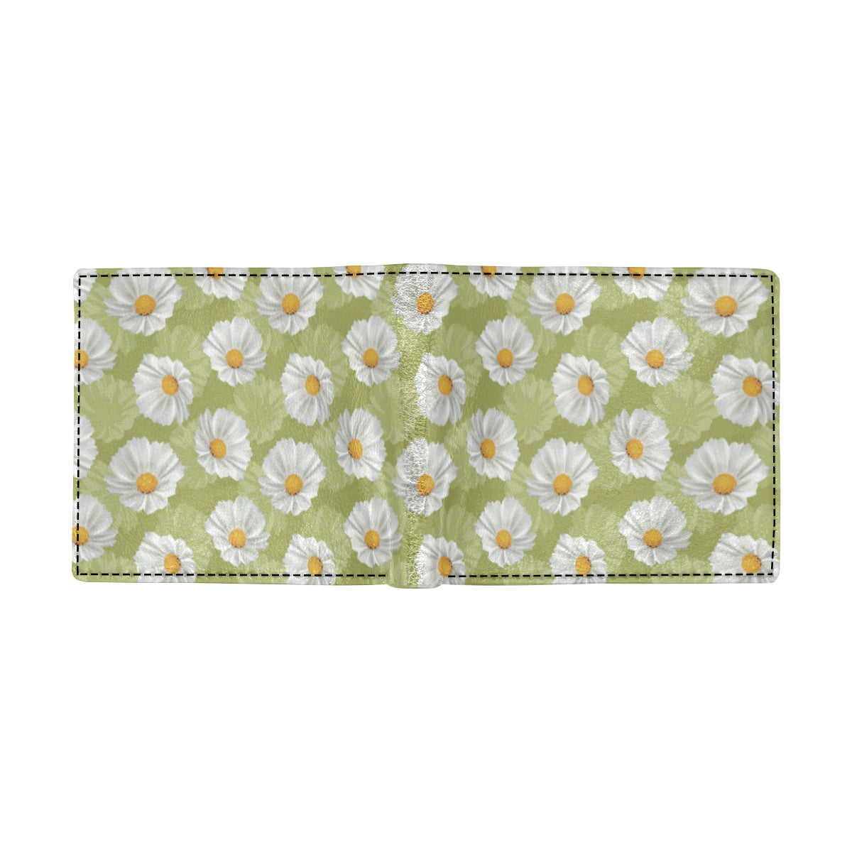 Daisy Pattern Print Design DS06 Men's ID Card Wallet