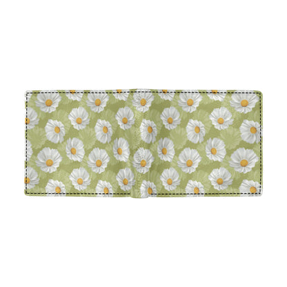 Daisy Pattern Print Design DS06 Men's ID Card Wallet