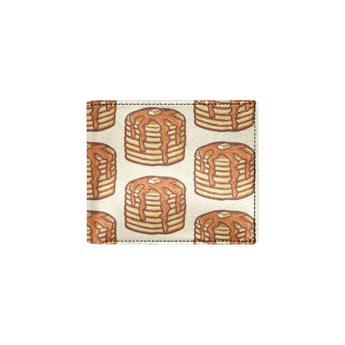 Pancake Pattern Print Design A02 Men's ID Card Wallet