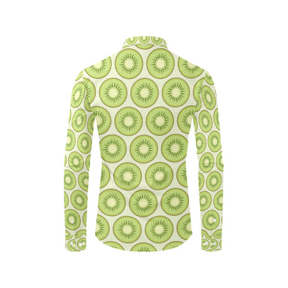 Kiwi Pattern Print Design KW02 Men's Long Sleeve Shirt