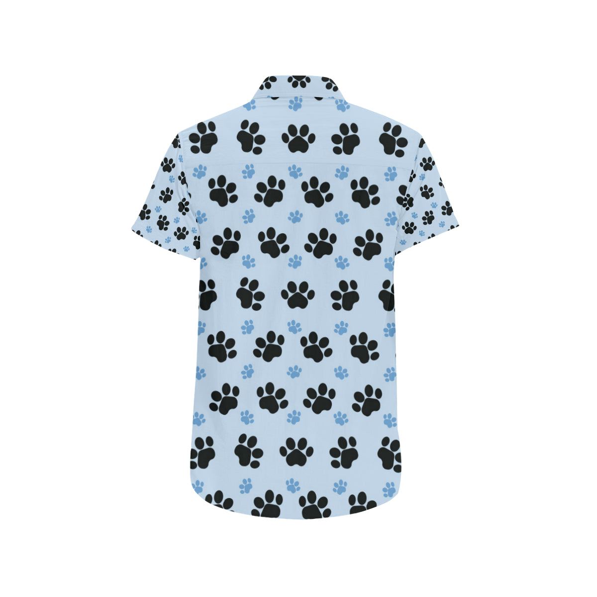 Paw Pattern Print Design A04 Men's Short Sleeve Button Up Shirt