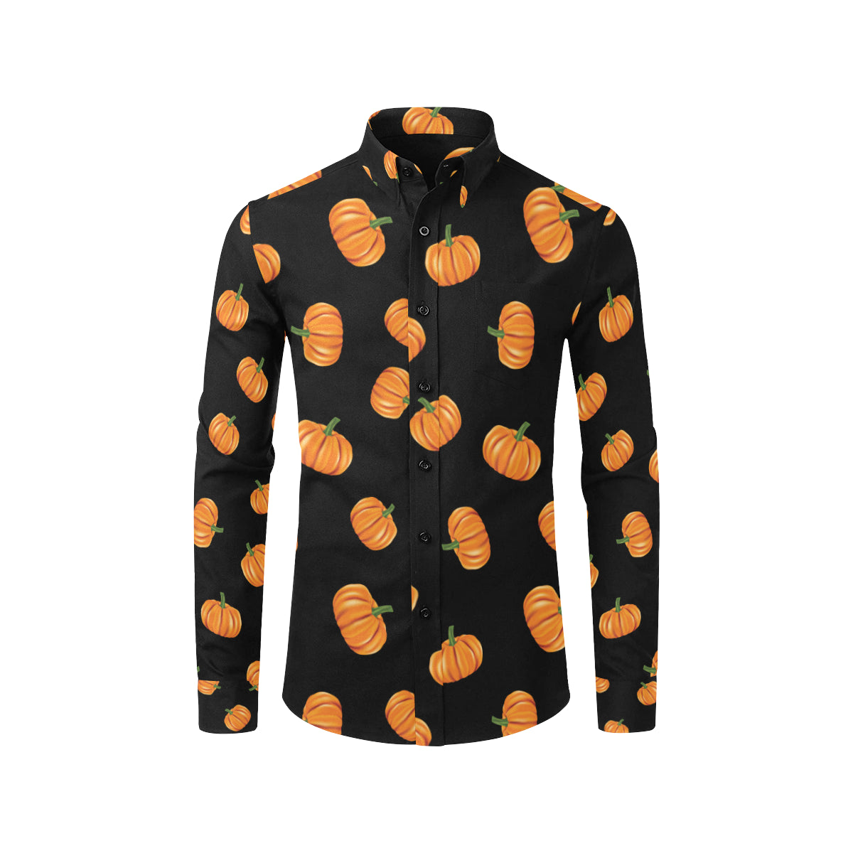 Pumpkin Pattern Print Design A05 Men's Long Sleeve Shirt
