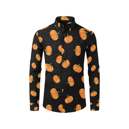 Pumpkin Pattern Print Design A05 Men's Long Sleeve Shirt