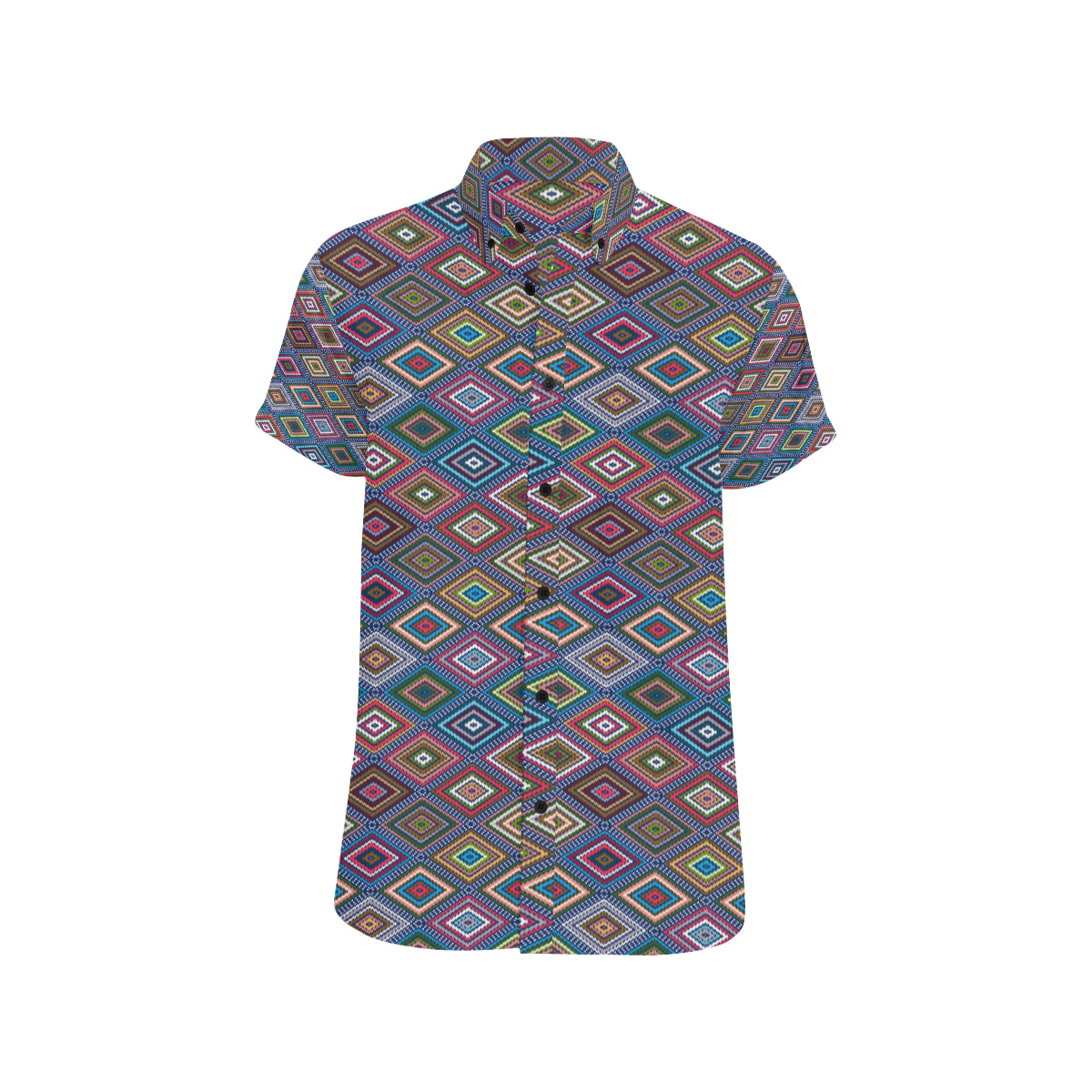 Southwestern Design Men's Short Sleeve Button Up Shirt