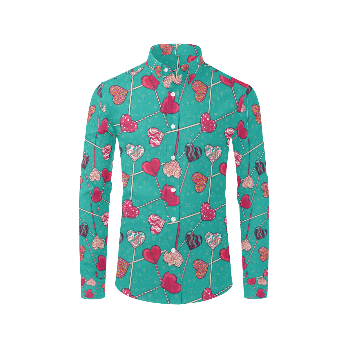 Lollipop Pattern Print Design LL01 Men's Long Sleeve Shirt