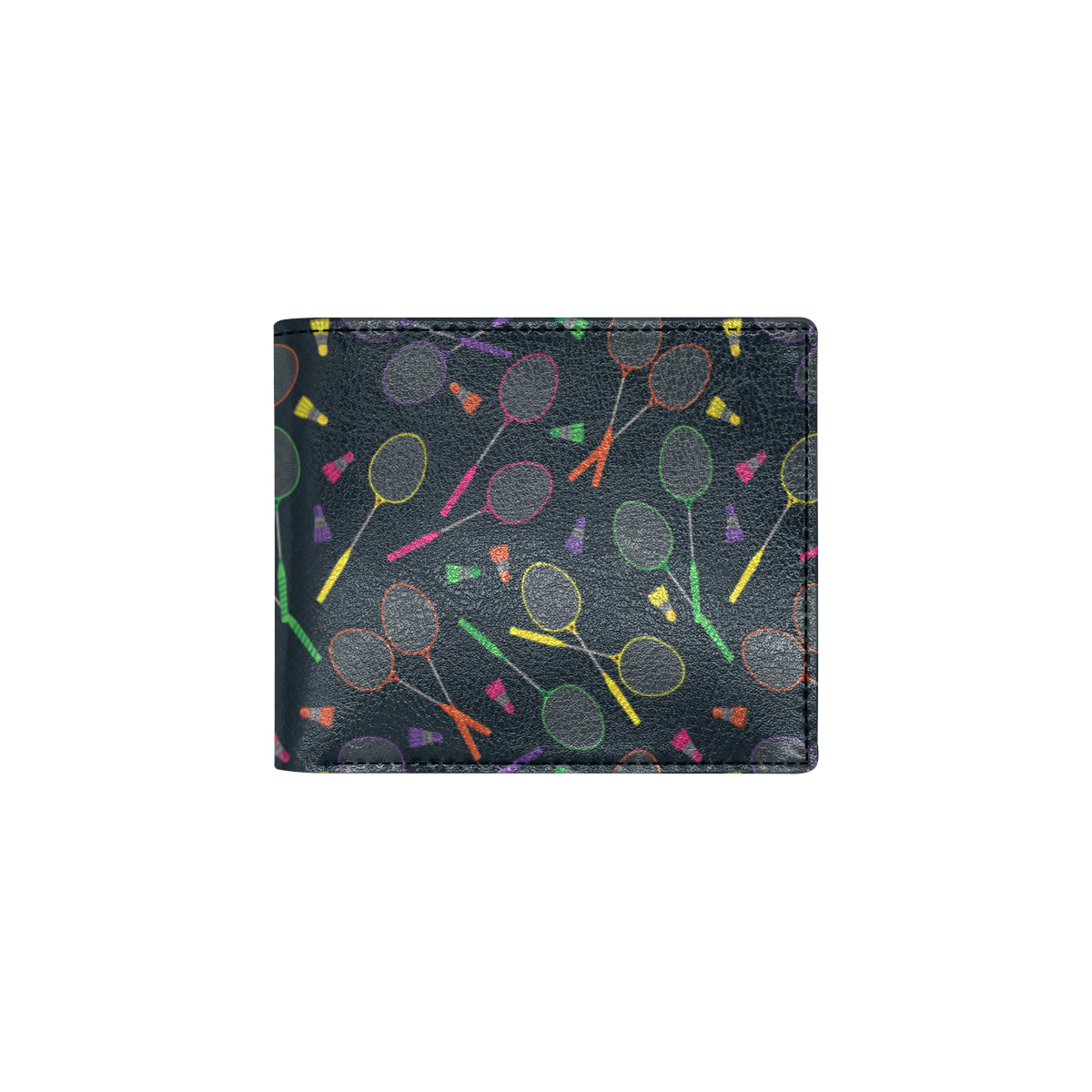Badminton Pattern Print Design 04 Men's ID Card Wallet