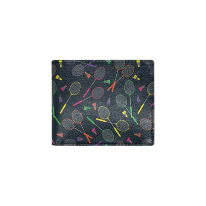 Badminton Pattern Print Design 04 Men's ID Card Wallet