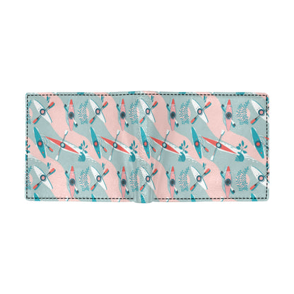 Kayak Pattern Print Design 05 Men's ID Card Wallet