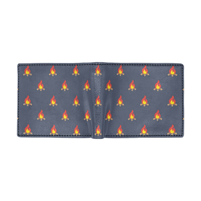 Campfire Pattern Print Design 02 Men's ID Card Wallet