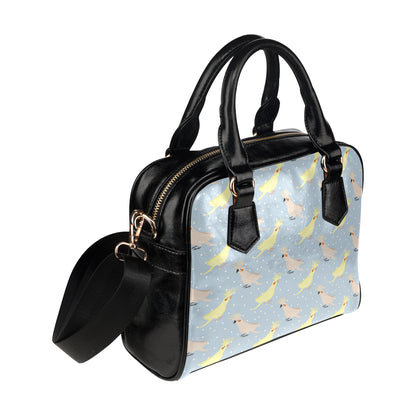 Cockatiel Pattern Print Design 03 Shoulder Handbag