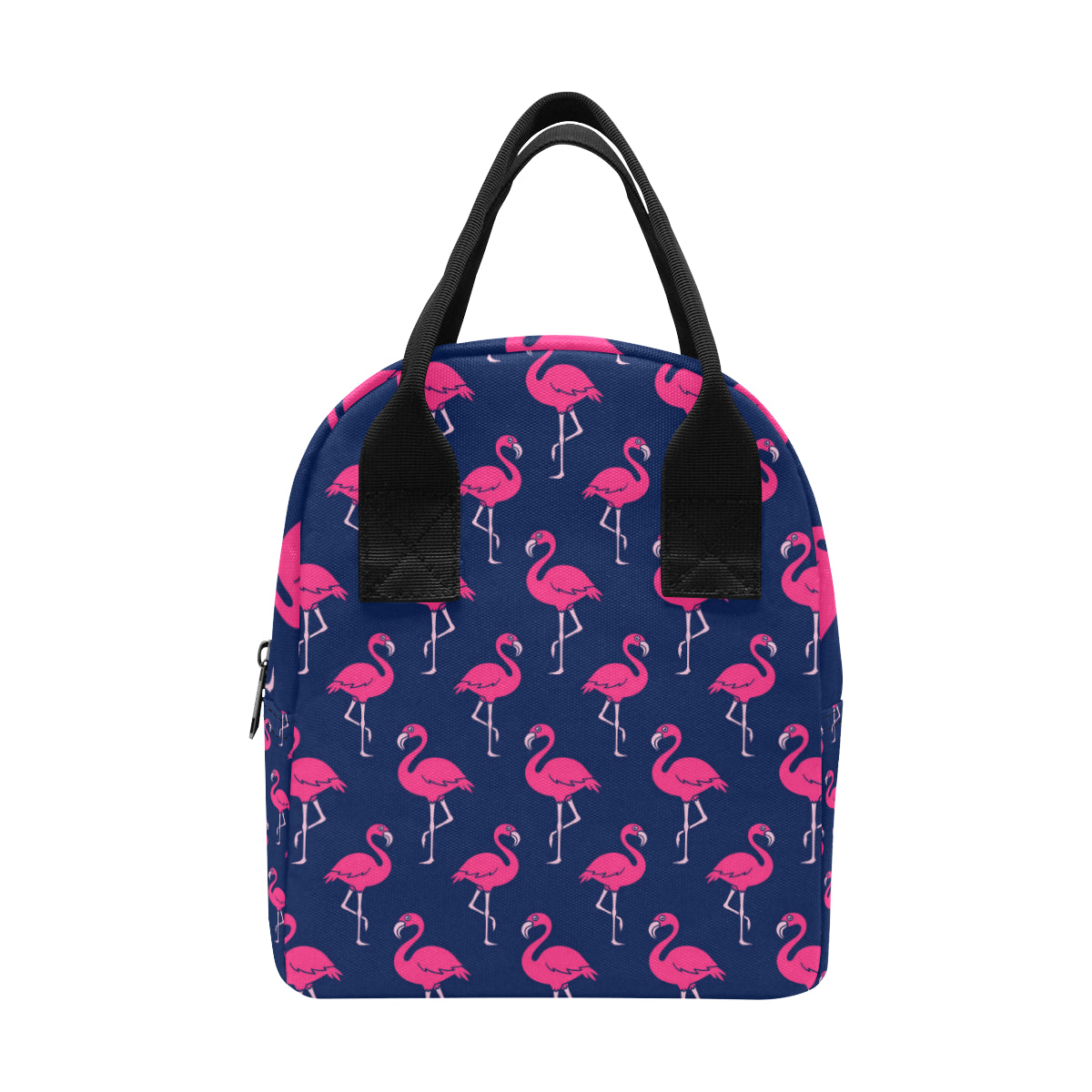 Pink Flamingo Pattern Insulated Lunch Bag