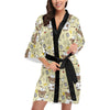 Nurse Bear Pattern Print Design A02 Women's Short Kimono