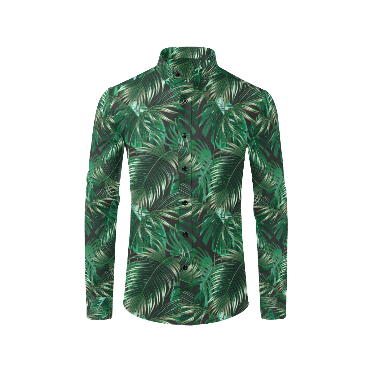 Tropical Flower Pattern Print Design TF012 Men's Long Sleeve Shirt