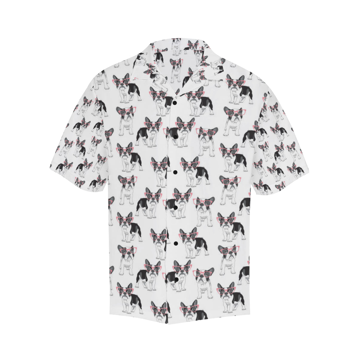 Boston Terrier Pattern Print Design 03 Men's Hawaiian Shirt