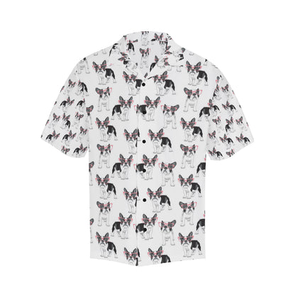 Boston Terrier Pattern Print Design 03 Men's Hawaiian Shirt