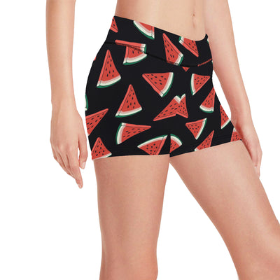 Watermelon Pattern Print Design WM01 Yoga Shorts