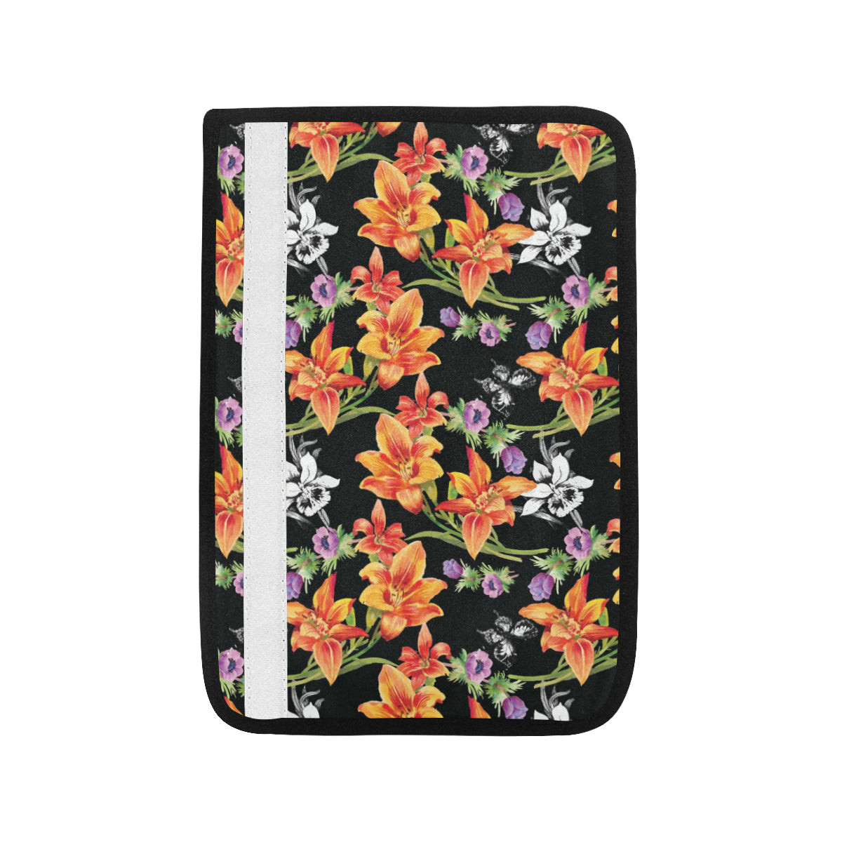 Tropical Flower Pattern Print Design TF02 Car Seat Belt Cover