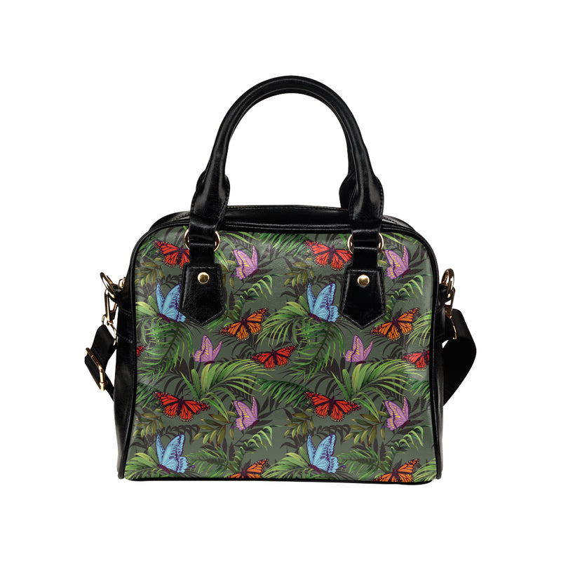 Monarch Butterfly Pattern Print Design 04 Shoulder Handbag