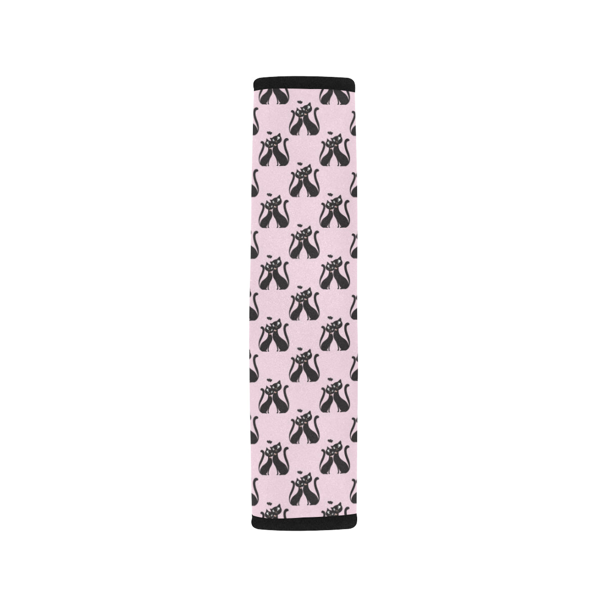 Black Cat Pattern Print Design 01 Car Seat Belt Cover