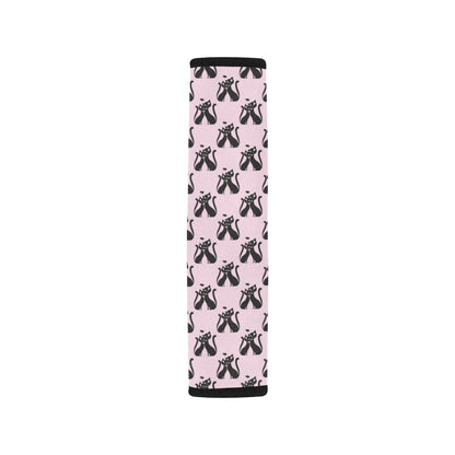 Black Cat Pattern Print Design 01 Car Seat Belt Cover