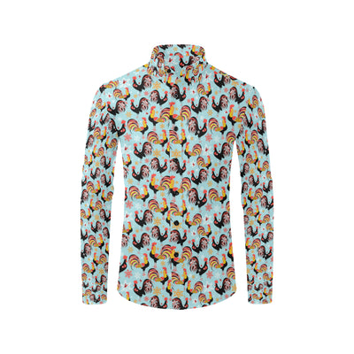 Rooster Themed Design Men's Long Sleeve Shirt