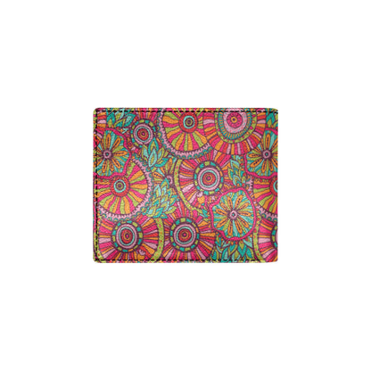 Boho Pattern Print Design 01 Men's ID Card Wallet