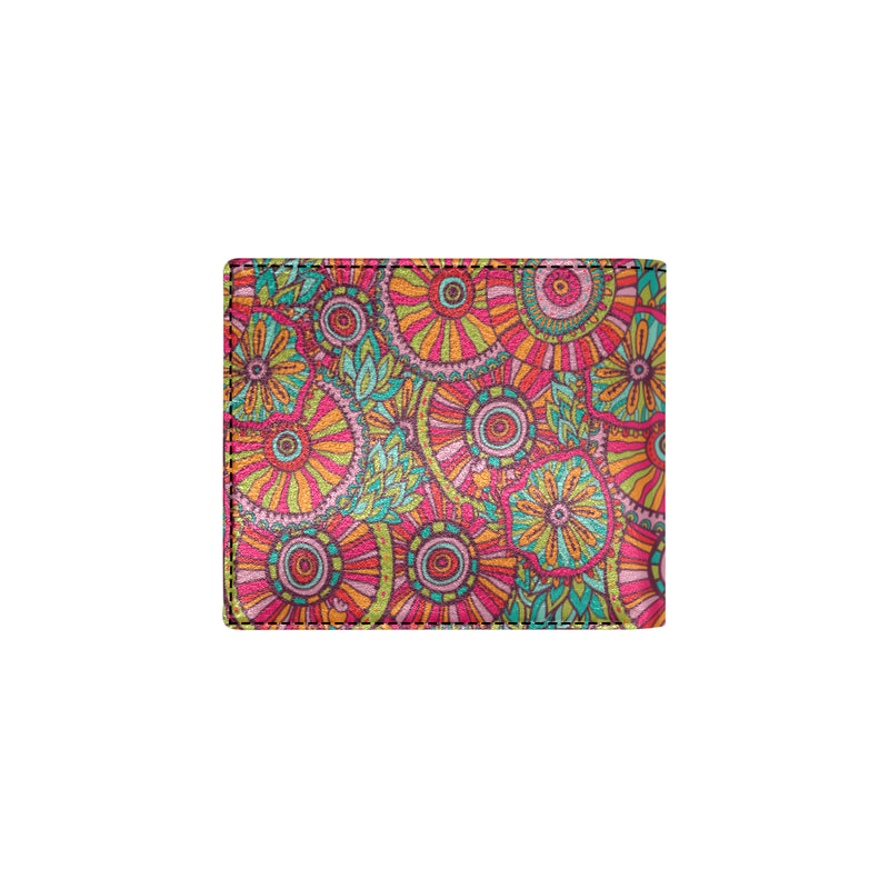 Boho Pattern Print Design 01 Men's ID Card Wallet