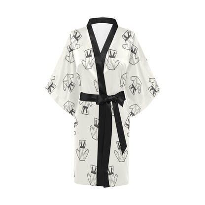 Karate Pattern Print Design 01 Women's Short Kimono