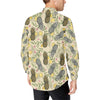 Pineapple Pattern Print Design PP012 Men's Long Sleeve Shirt