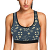 Nautical Pattern Print Design A01 Sports Bra