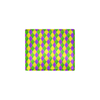 Mardi Gras Pattern Print Design 01 Men's ID Card Wallet
