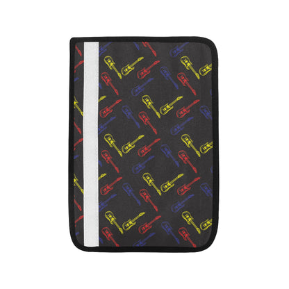 Electric Guitar Pattern Print Design 03 Car Seat Belt Cover