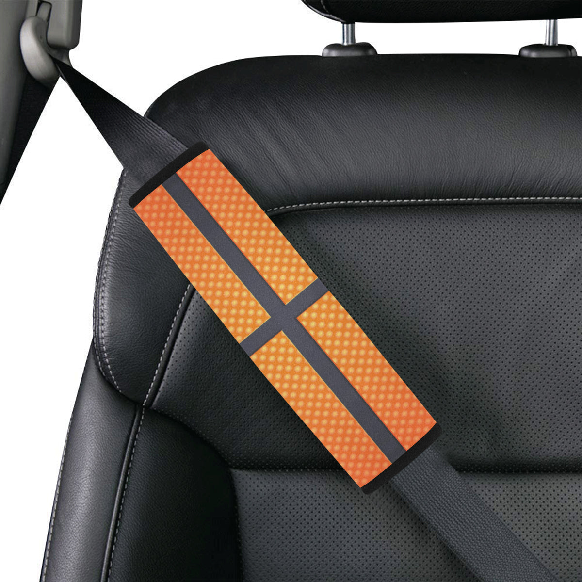 Basketball Texture Print Pattern Car Seat Belt Cover
