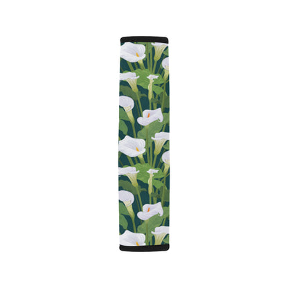 Lily Pattern Print Design 04 Car Seat Belt Cover