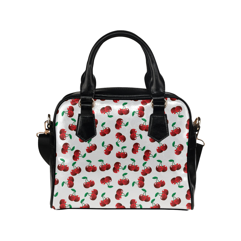 Cherry Pattern Print Design 01 Shoulder Handbag