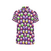 Cupcake Pattern Print Design CP07 Men's Short Sleeve Button Up Shirt