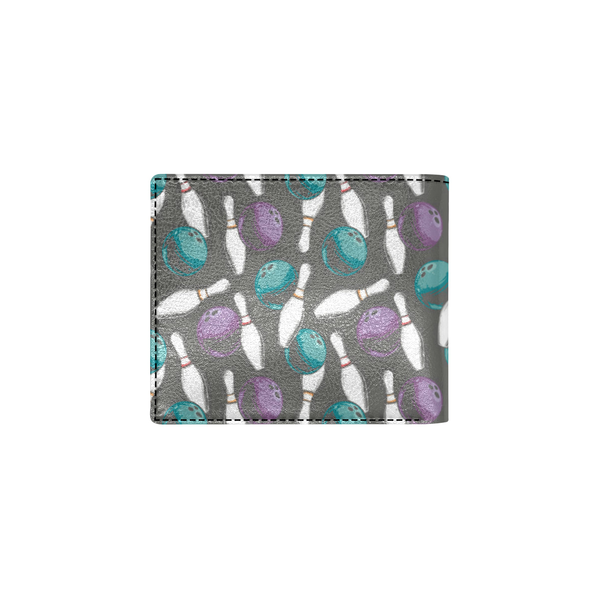 Bowling Pattern Print Design 03 Men's ID Card Wallet