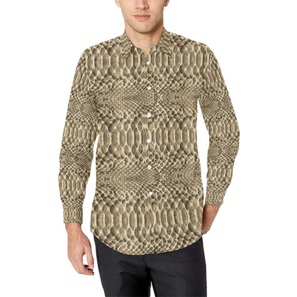 Python Pattern Print Design A02 Men's Long Sleeve Shirt