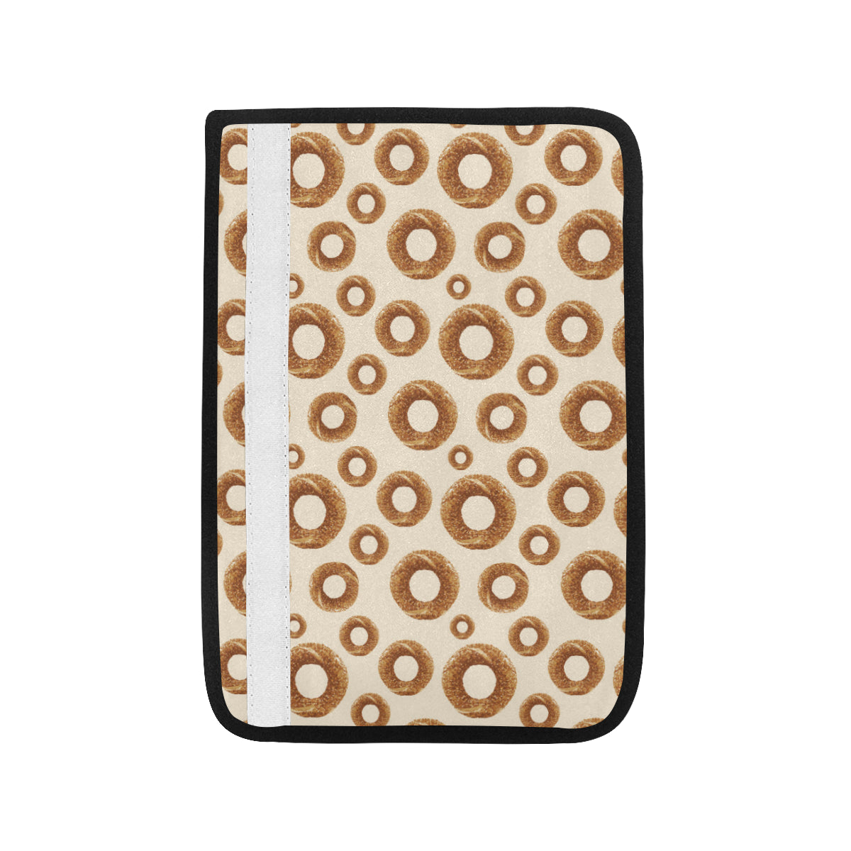 Bagel Pattern Print Design 01 Car Seat Belt Cover