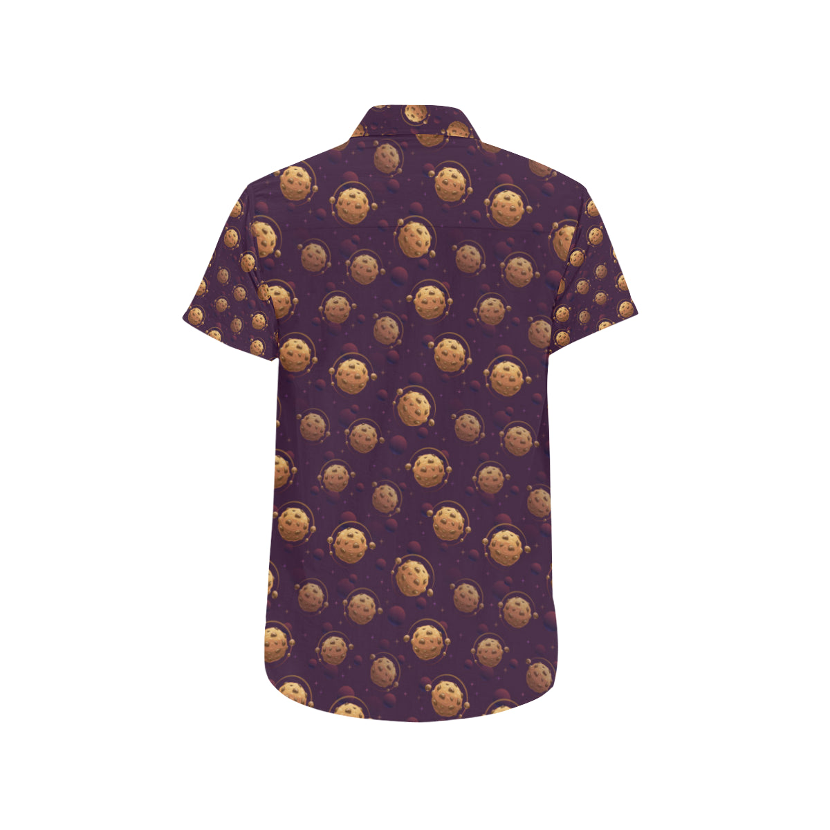 Cookie Pattern Print Design 03 Men's Short Sleeve Button Up Shirt