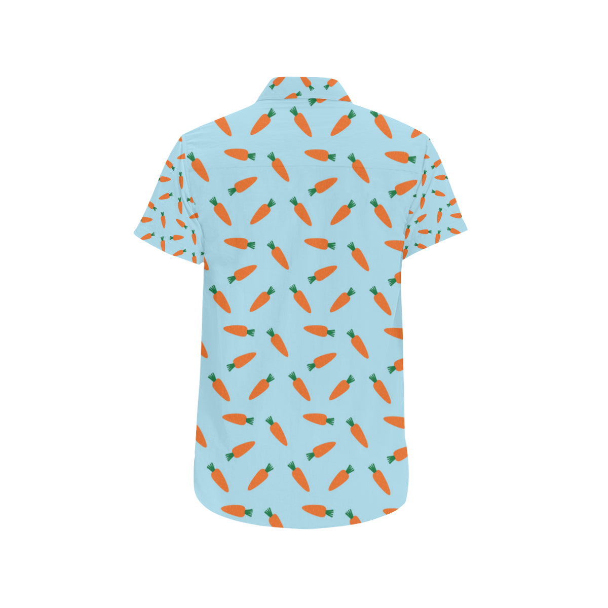 Carrot Pattern Print Design 03 Men's Short Sleeve Button Up Shirt