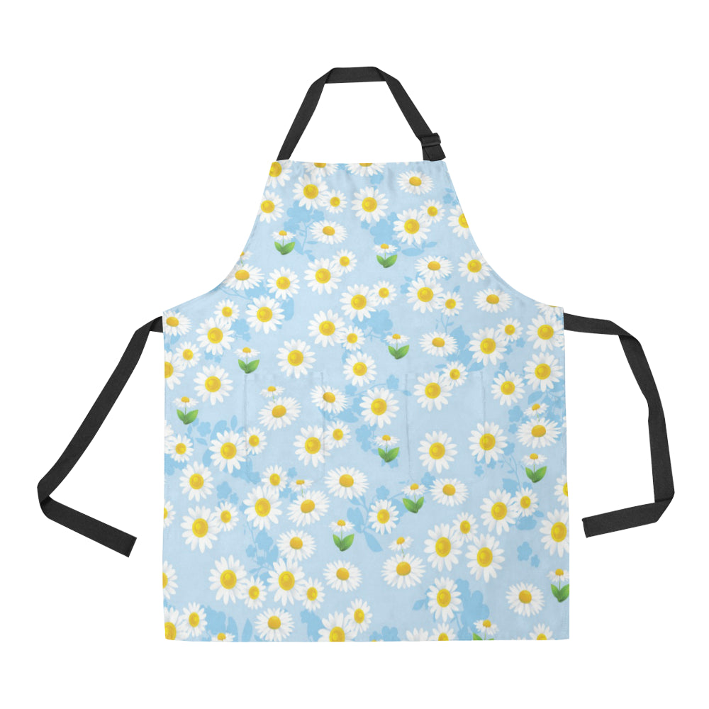 Daisy Pattern Print Design DS010 Apron with Pocket