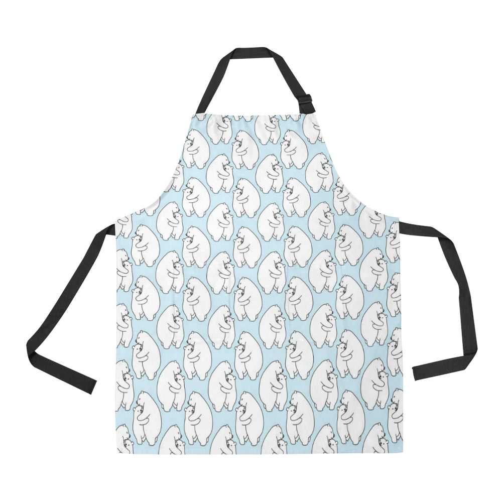Polar Bear Pattern Print Design PB08 Apron with Pocket