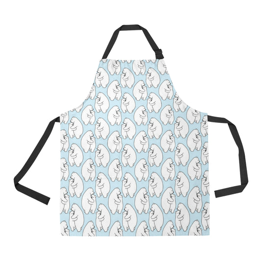 Polar Bear Pattern Print Design PB08 Apron with Pocket
