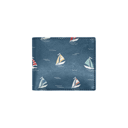 Sailing Ships Pattern Print Design A02 Men's ID Card Wallet