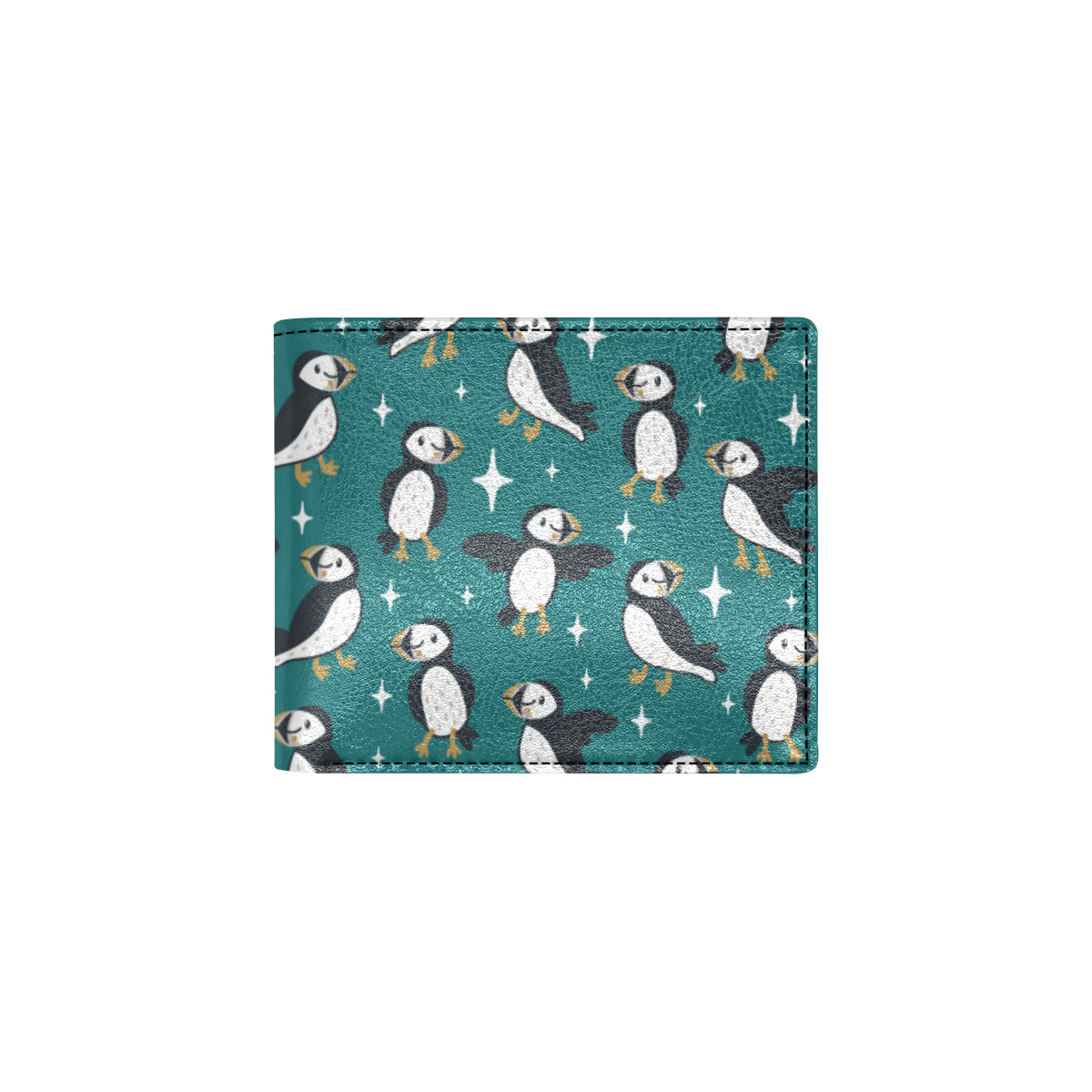 Puffin Pattern Print Design A05 Men's ID Card Wallet