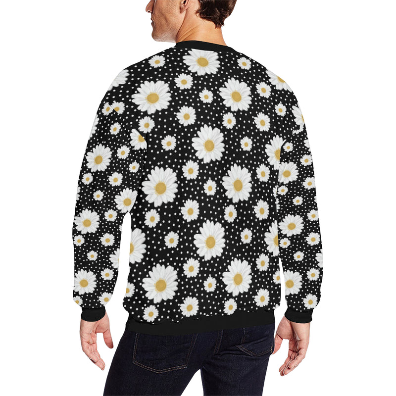 Daisy Pattern Print Design DS02 Men Long Sleeve Sweatshirt