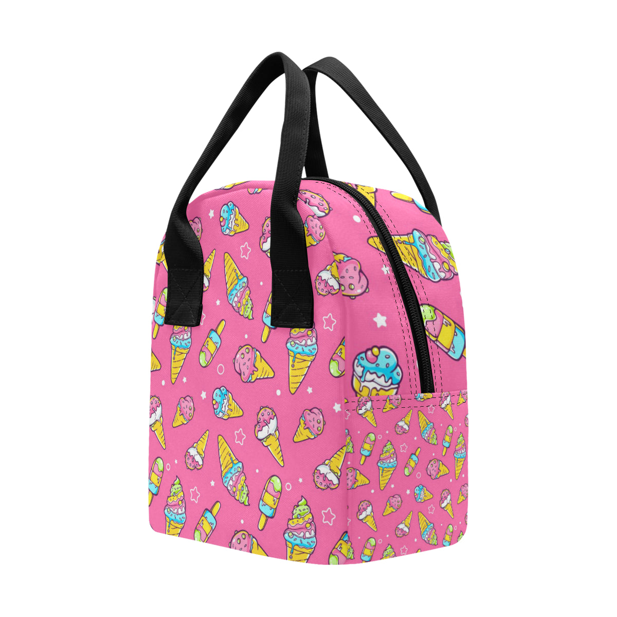 Ice Cream Pattern Print Design IC04 Insulated Lunch Bag