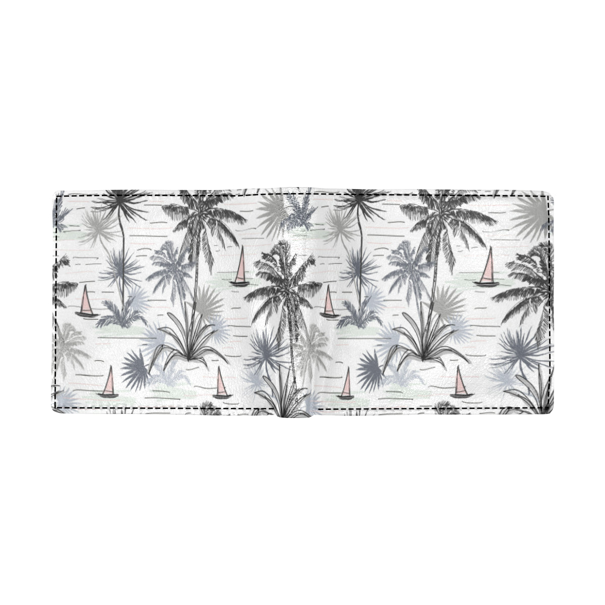 Pacific island Pattern Print Design A04 Men's ID Card Wallet